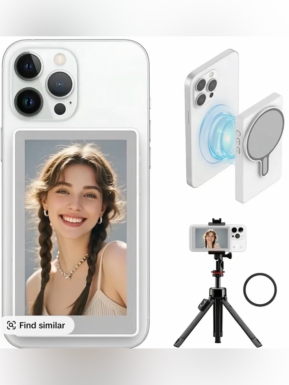 Vlog selfie monitor screen